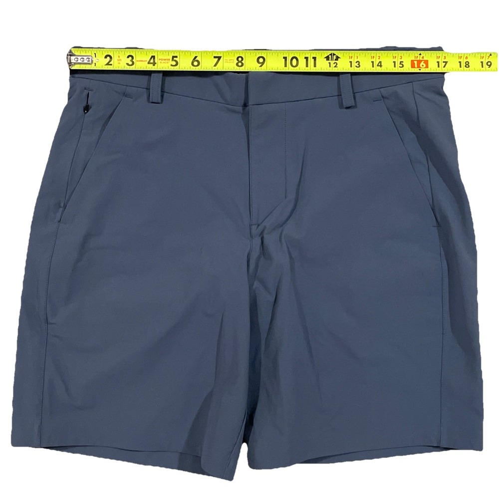 No Bull Shorts Mens 33 (34x9) Blue Golf Casual Athleisure Stretch Zip Pocket - Picture 2 of 8